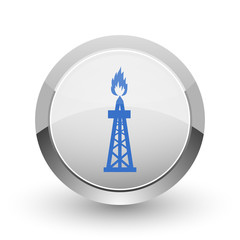 Aufkleber - Gas chrome border web and smartphone apps design round glossy icon.