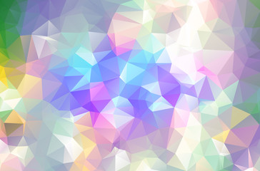 Wall Mural - Multicolor geometric rumpled triangular low poly origami style gradient illustration graphic background. Vector polygonal design for your business. Delicate colors