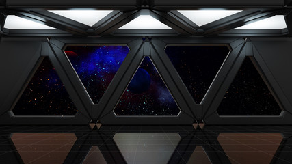 Wall Mural - Space environment, ready for comp of your characters.3D rendering