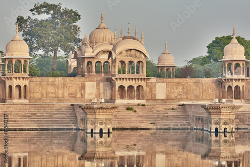 Stampa su Tela Kusum sarovar ancient abandoned temple in India UP