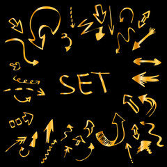 Poster - vector set of handwritten arrows