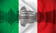 Flag of Italy with Rome skyline