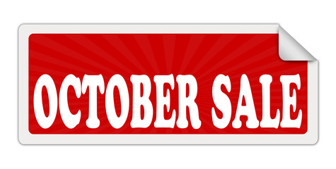 Canvas Print - OCTOBER SALE red label on white