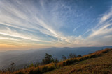 Fototapeta Krajobraz - sunise landscape view from phu lom lo hill, Phetchabun province, Thailand.
