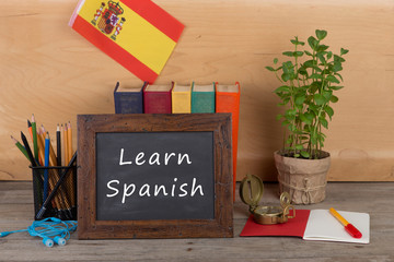 Fototapete - blackboard with text 