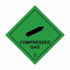 Compressed gas sign vector design isolated on white background