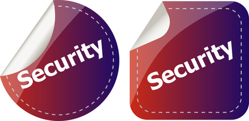 Poster - business security stickers label tag set isolated on white