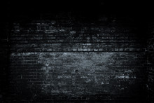 Old Black Wall Background. Texture With Border Black Vignette Background. Studio Backdrop - Well Use As Back Drop Background, Black Gradient Frame.