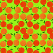 pattern pesche su sfondo verde