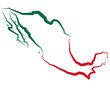 Meksyk - mapa konturowa