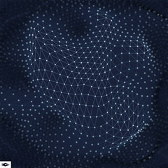 Wall Mural - network abstract background. 3d technology vector illustration. .