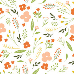 Wall Mural - seamless floral pattern