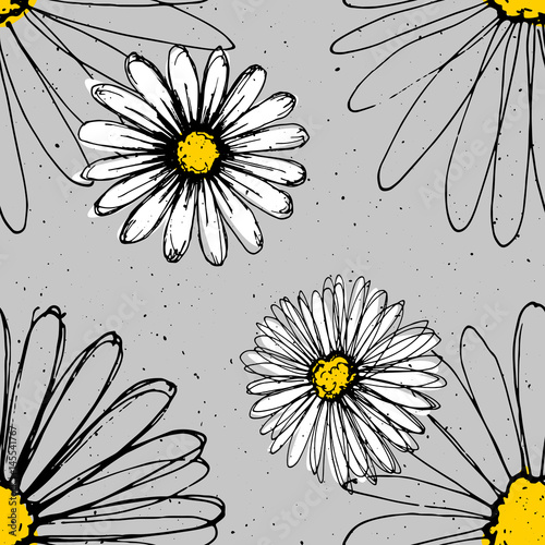 chamomile-hand-drawn-ink-flowers-made-with-pen-modern-fresh-pattern-with-white-flowers-on-background