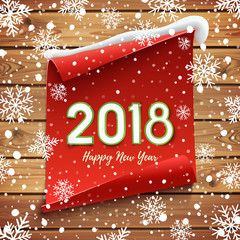 Poster - Happy New Year 2018 Greeting card.