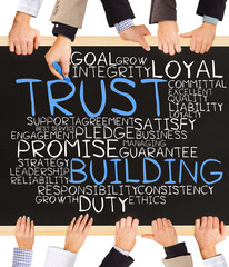 Sticker - TRUST BUILDING concept words