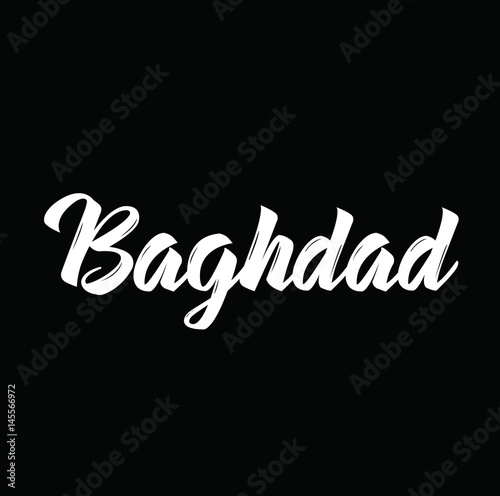 Fotografia, Obraz baghdad, text design. Vector calligraphy. Typography poster.