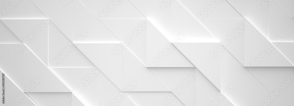 Wide White Background 3d illustration - obrazy, fototapety, plakaty 
