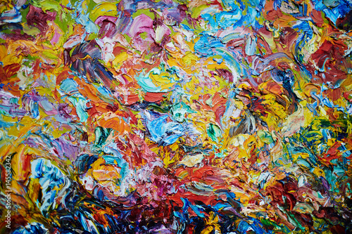 Fotografía Creative background made up of multi-color gouache or acrylic paints blobs