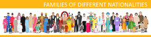 Families Of Different Nationalities, Vector Illustration