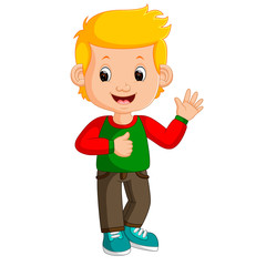 Poster - cute boy cartoon