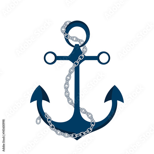 Anchor With Chain Vector Icon Logo Marine Theme Stock Vector Adobe Stock