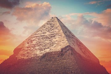 Wall Mural -  pyramids of Giza, in Egypt.