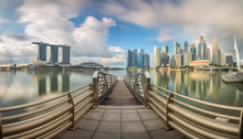 Daylight And Bridge In Singapore City With Panorama View, Singapore