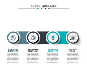 Poster - Abstract infographics number options template.
