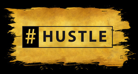 Hashtag hustle in gold