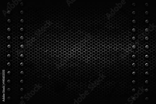 Fotografie, Obraz grunge metal background. rivet on metal plate.