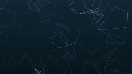 Wall Mural - abstract blue geometrical background with lines and dots