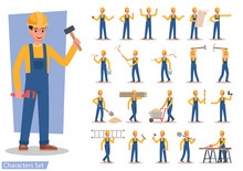 Construction Worker Character Vector Design