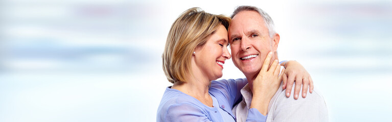 Poster - Senior couple smiling.