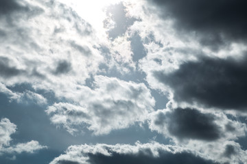 Wall Mural - sky with clouds and sun