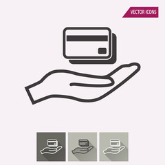 Canvas Print - Credit card - vector icon.