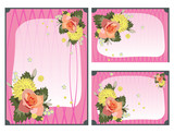 Fototapeta Paryż - Wedding card with flowers