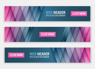 Poster - horizontal vector website header or banner.
