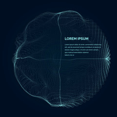 Poster - Modern vector illustration with a deformed circle shape of the particles