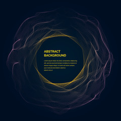 Poster - Modern vector illustration with a deformed circle shape of the particles