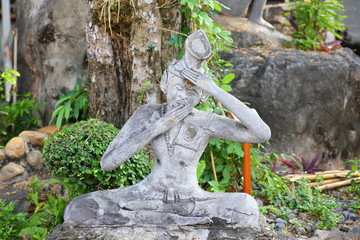 anchorite stone statue at Wat Pho