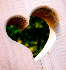 Wall Mural - wooden heart