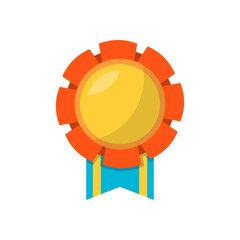 Wall Mural - label medal with ribbon