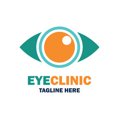 Wall Mural - eye clinic / ophthalmic clinic / ophthalmology / optometrist icon with text space for your slogan / tagline, vector illustration