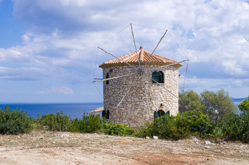 Wall Mural - Windmill on Zakynthos island, Greece