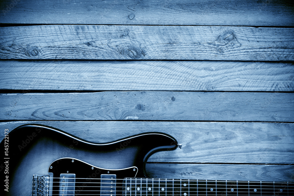 blues guitar background - obrazy, fototapety, plakaty 