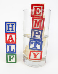 Wall Mural - Is glass that is HALF FULL or HALF EMPTY?