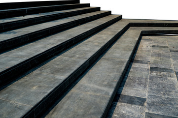 Wall Mural - Black granite staircase