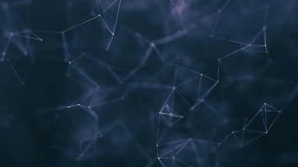 Wall Mural - abstract blue geometrical background with lines and dots
