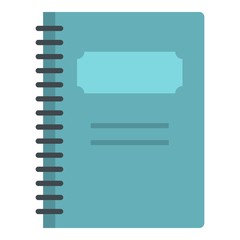 Poster - Blue closed spiral notebook icon isolated
