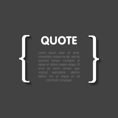 Fototapete - Quote bubble blank templates. Empty business card, paper sheet, information, text. Realistic 3d shadow. Print design Vector illustration
